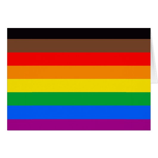 LGBTQ Pride Flag (8 Stripes) Cards (Front Horizontal)
