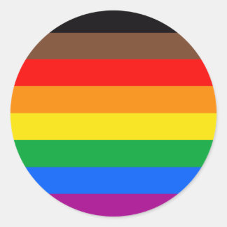 LGBTQ Pride Flag (8 Stripes) Classic Round Sticker