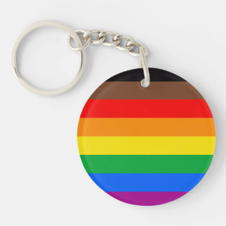 LGBTQ Pride Flag (8 Stripes) Keychain