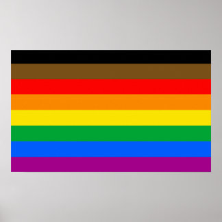 LGBTQ Pride Flag (8 Stripes) Poster