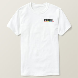 LGBTQ+ Pride Flag Embroidered T-Shirt