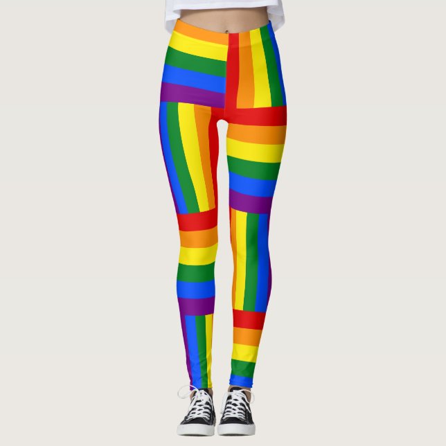 LGBTQ+ Pride Flag Inspired Leggings (Front)
