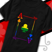 LGBTQ Pride Flag Playing Cards Ace Card Ace Clubs