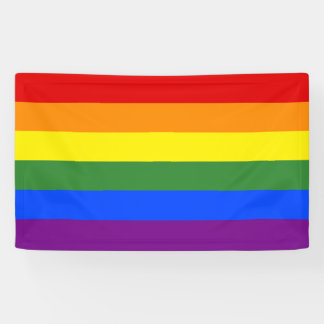 LGBTQ Pride Flag Rainbow Stripes Banner