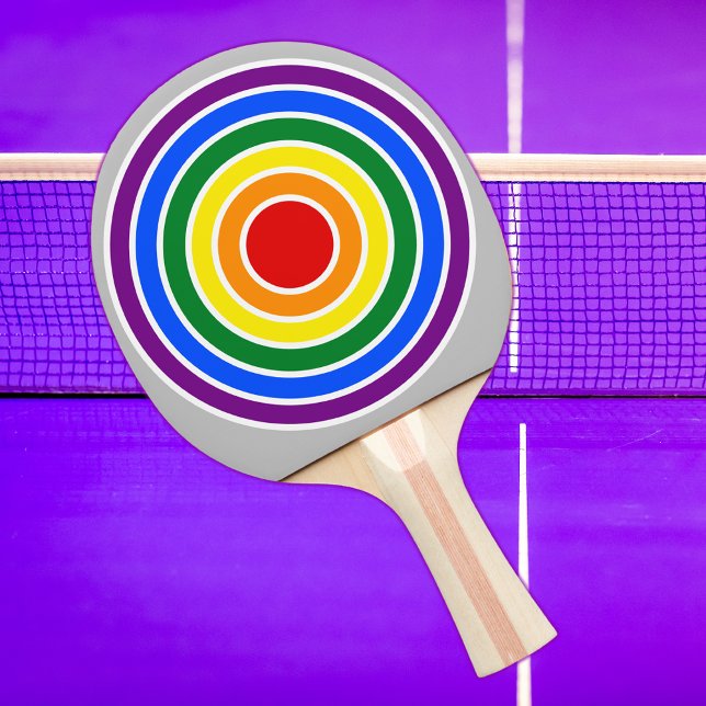 LGBTQ Pride Flag Rainbow Target Theme Ping Pong Pa Ping Pong Paddle (Creator Uploaded)