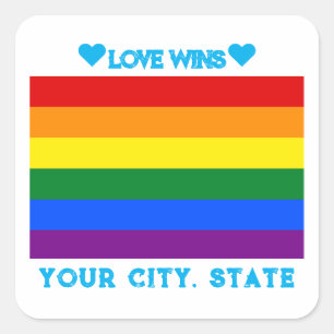 LGBTQ Pride Flag Square Sticker