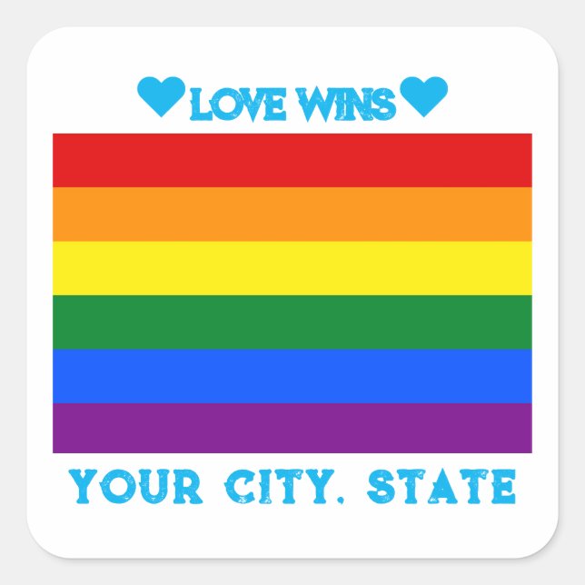 LGBTQ Pride Flag  Square Sticker (Front)