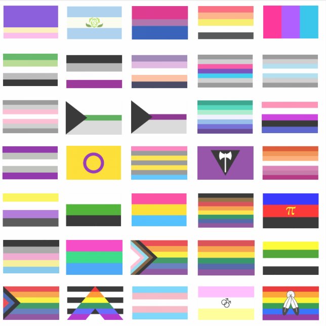 LGBTQ+ Pride Flags Sticker (Front)