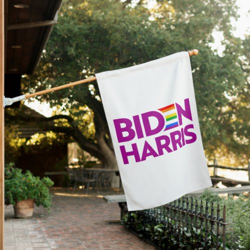 LGBTQ Pride for Biden Harris House Flag