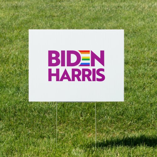 LGBTQ Pride for Biden Harris Sign