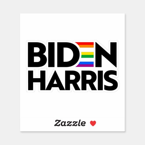 LGBTQ Pride for Biden Harris Sticker