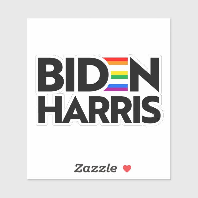 LGBTQ Pride for Biden Harris Sticker (Sheet)