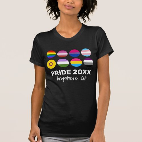 LGBTQ Pride Front Image For Dark Colors  Custom T_Shirt