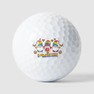 LGBTQ - Pride - Garden Gnome - Rainbow Color Golf Balls
