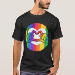 LGBTQ Pride Heart Hands T-Shirt