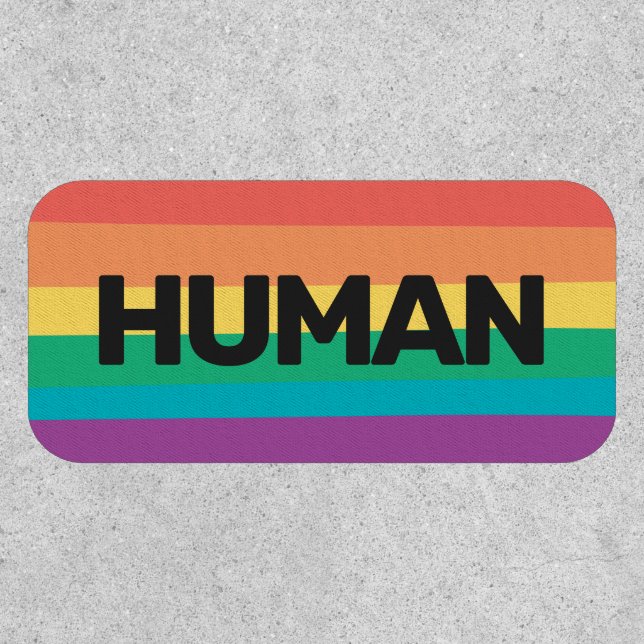 LGBTQ pride Human rainbow flag Patch (Front)