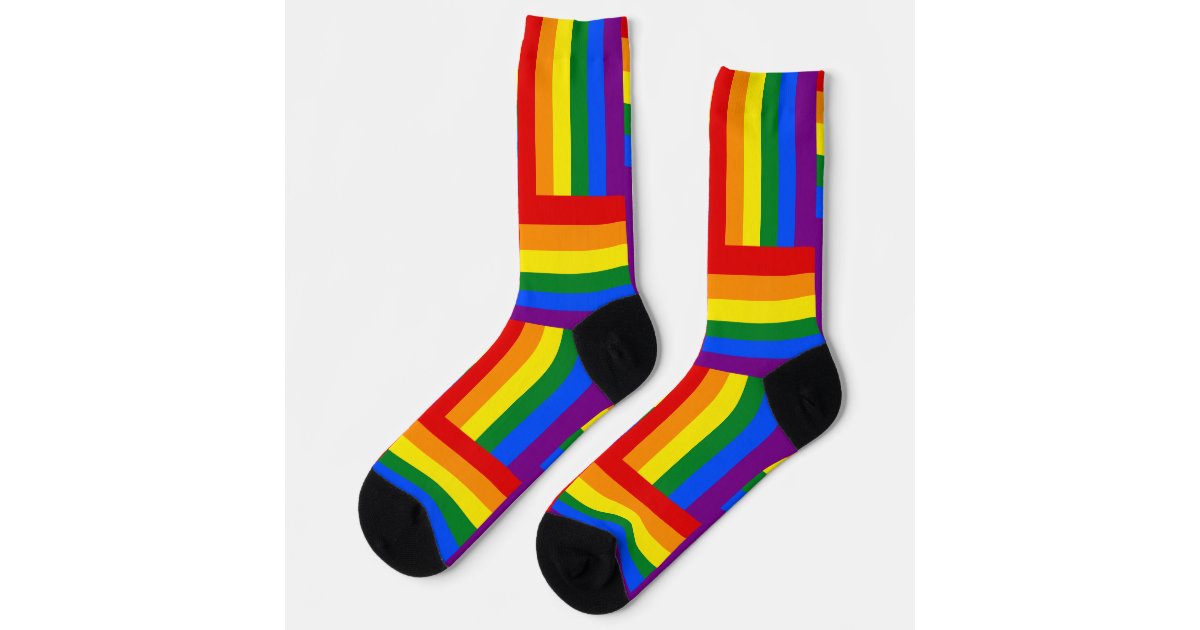 Lgbtq Pride Inspired Crew Socks Zazzle