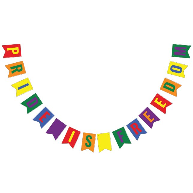 LGBTQ Pride is Freedom Rainbow Bunting Flags (All)