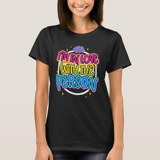 LGBTQ Pride Lesbian Gay Man Pansexual Rainbow Flag T-Shirt (Front)
