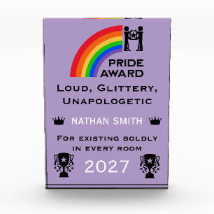 LGBTQ+ & Pride Living Loud And Proud Acrylic Award