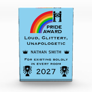 LGBTQ+ & Pride Living Loud And Proud Acrylic Award