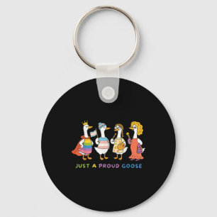 Lgbtq Pride Month Just A Proud Goose Gay Biual Or Keychain