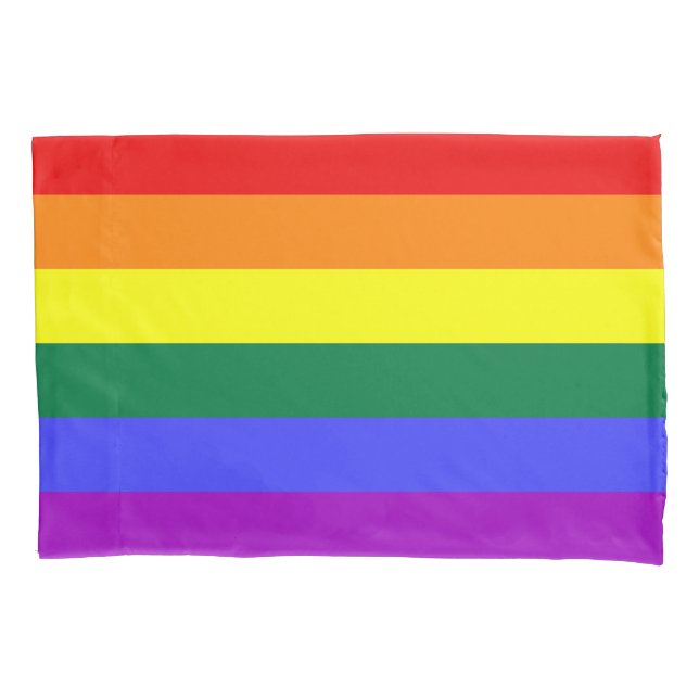 LGBTQ Pride month rainbow flag pillowcase. Pillow Case (Front)