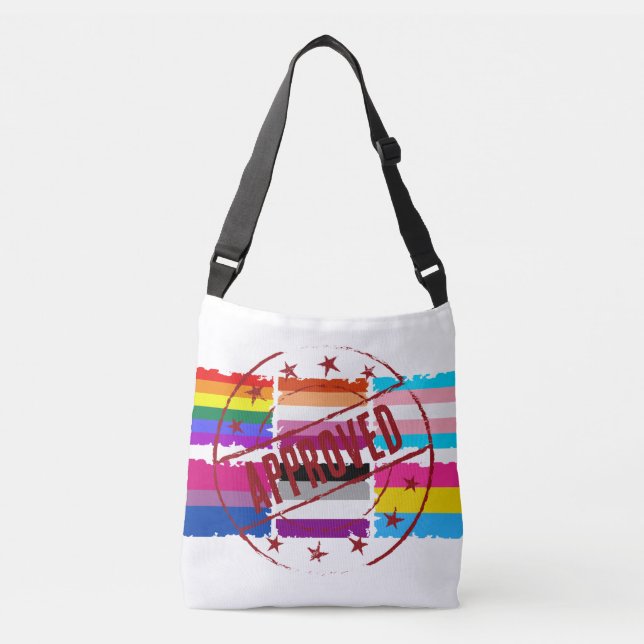 LGBTQ Pride Month Stripes Flags Crossbody Bag (Front)