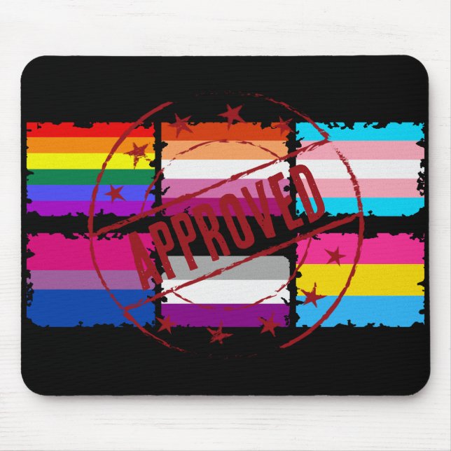 LGBTQ Pride Month Stripes Flags Mouse Pad (Front)