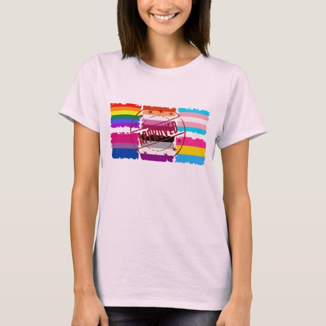 LGBTQ Pride Month Stripes Flags T-Shirt (Front)