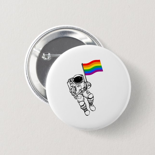LGBTQ Pride Moonman Button (Front & Back)