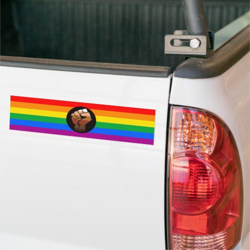 LGBTQ PRIDE POC Fist Pride Bumper Sticker
