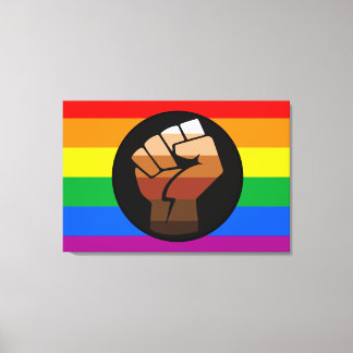 LGBTQ PRIDE (POC Fist Pride) Canvas Print