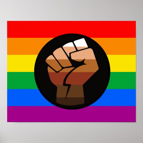 LGBTQ PRIDE POC Fist Pride Poster