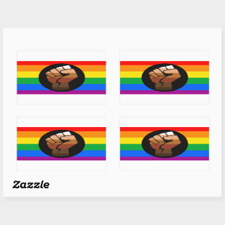 LGBTQ PRIDE (POC Fist Pride) Rectangular Sticker