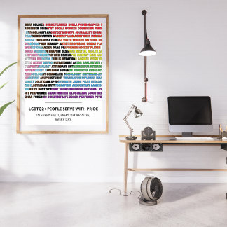 LGBTQ Pride Professions Word Cloud Poster