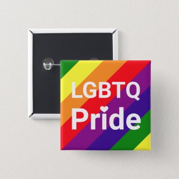 Lgbtq Pride Rainbow 6 Stripe Button by RandomLife at Zazzle