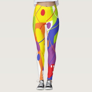 LGBTQ+ / PRIDE / Rainbow Cheerful Abstract Design Leggings