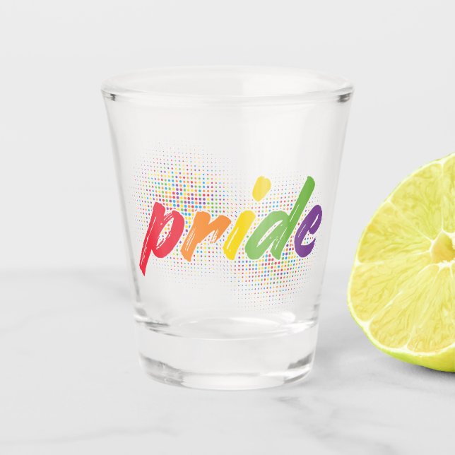 LGBTQ - Pride - Rainbow Colors Shot Glass (Front)