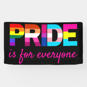 LGBTQ Pride Rainbow Colors Typography Banner