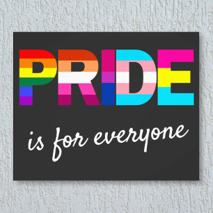 LGBTQ Pride Rainbow Colors Typography Photo Print