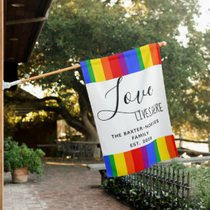 LGBTQ Pride Rainbow Custom House Flag
