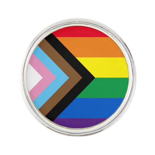 LGBTQ pride Rainbow diversity Inclusive gay flag Lapel Pin (Front)