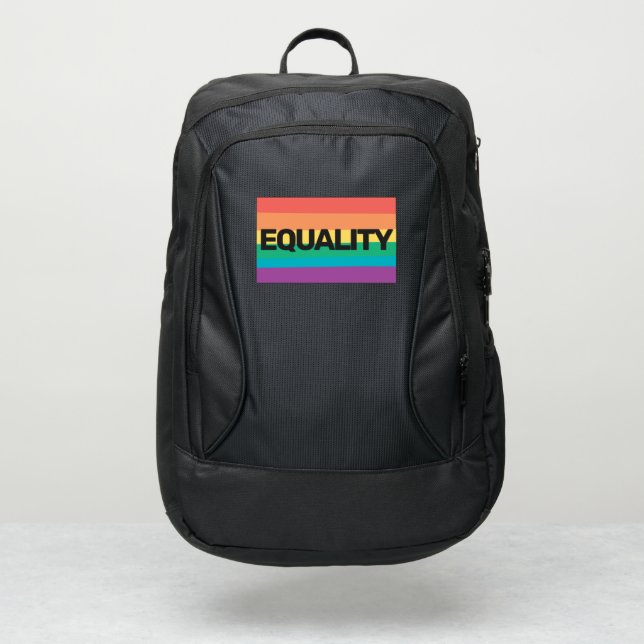 LGBTQ pride rainbow flag EQUALITY Port Authority® Backpack (Front)