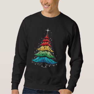 LGBTQ Pride Rainbow Flag Gay Christmas Tree Gifts Sweatshirt