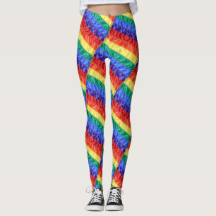 LGBTQ pride rainbow flag rainbow stripe pattern Leggings