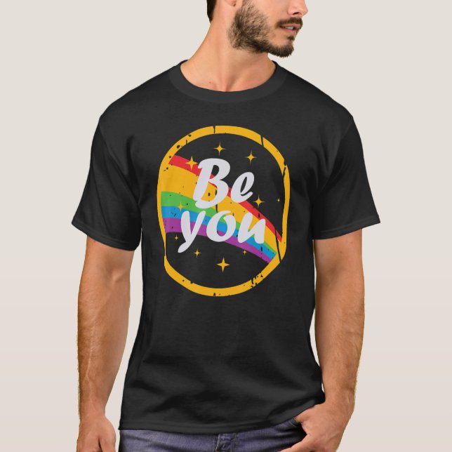 Lgbtq Pride Rainbow Graphic Parade Festival March  T-Shirt (Front)
