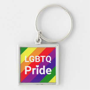 LGBTQ Pride Rainbow Heart Keepsake Keychain