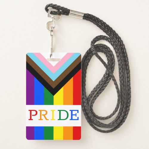 LGBTQ  Pride _ Rainbow Progress Flag Badge