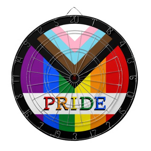 LGBTQ  Pride _ Rainbow Progress Flag Dart Board